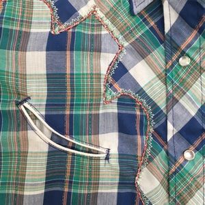 Vintage Made In USA by Tem Tex ladies jr sz 14 Western Shirt